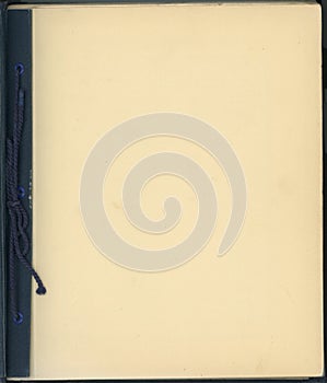 Back side of an old book with copy space