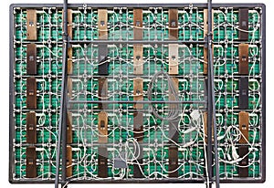 Back side of RGB LED screen panel