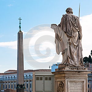 Back side of statue the Apostle Peter