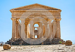 Back side of Tempio della Concordia in Agrigento photo
