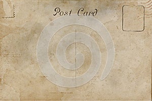 Back side of vintage postcard