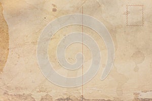 Back side of vintage postcard