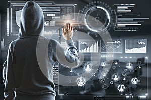 Hacker in cyberspace