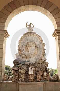 Back site of Cascada Monumental in Barcelona