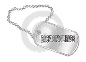 Back Stage Pass Dog Tag