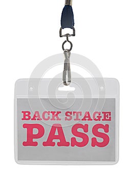Back Stage Pass In A Lanyard