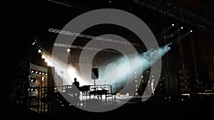 Back stage , silhouette