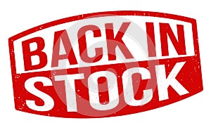 Back in stock grunge rubber stamp