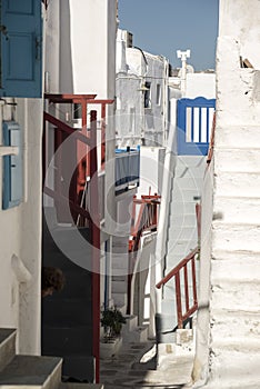 Back Street Houses Mykonos Greece