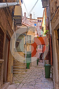 Back Street in Rovinj Old Town, Croatia