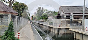 The back streets of Bang Kapi on the outskirts of Bangkok in Thailand