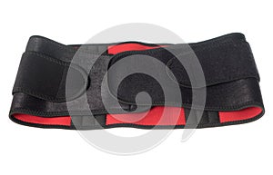 Back support waist belt on a white background
