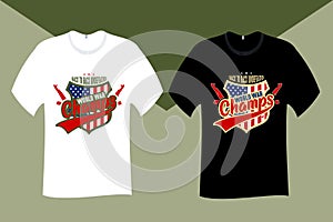 Back to Back Undefeated world war champs Veteran T Shirt Design