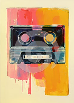 Back to the Beat: Retro Cassette Tape Poster