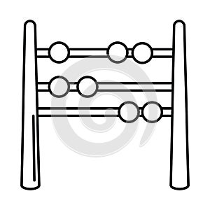 Back to school, arithmetic abacus supply elementary education line icon style