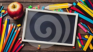 Back to school background border or frame