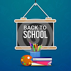 Back to school background with creative elementry of school