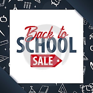 Back to School background. Education banner. Vector illustration.