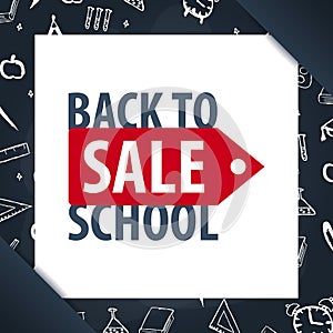 Back to School background. Education banner. Vector illustration.