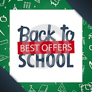 Back to School background. Education banner. Vector illustration.