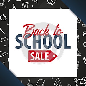 Back to School background. Education banner. Vector illustration.