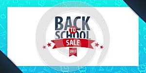 Back to School background. Education banner. Vector illustration.