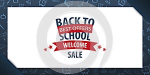 Back to School background. Education banner. Vector illustration.