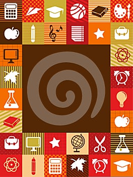 Back to school - background with education icons