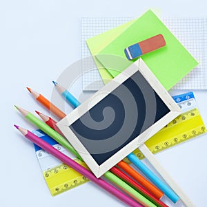 Back to School Background with Office Tools