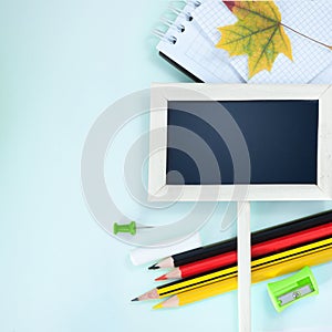 Back to School Background with Office Tools