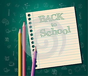Back to school background vector template