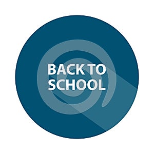 back to school badge on white