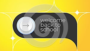 Back to school banner. School admission horizontal web banner template