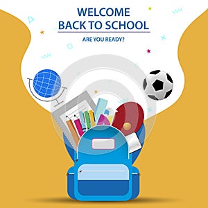 Back to School banner vector