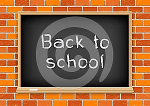 Back to school blackboard brick