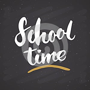 Back to School Calligraphic Lettering. Calligraphy Lettering with School Elements, sketch doodles. Hand Drawn Text Vector