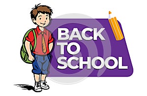 BACK TO SCHOOL CARTOON CHARACHTER for a student