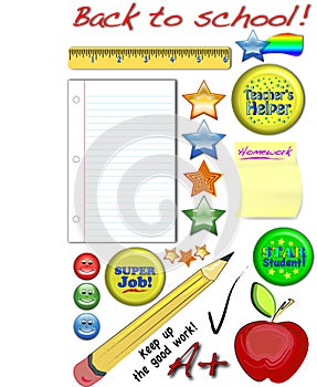 Back to school clip art collection