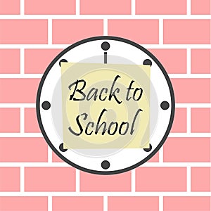 Back to School, Clock icon, Simple vector icon