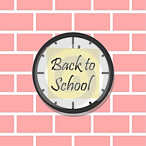 Back to School, Clock icon, Simple vector icon