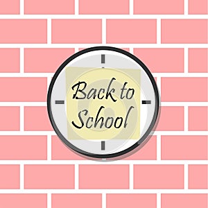 Back to School, Clock icon, Simple vector icon