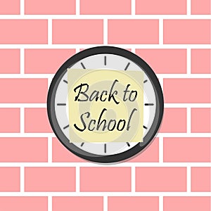 Back to School, Clock icon, Simple vector icon