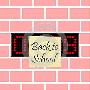 Back to School, Clock icon, Simple vector icon