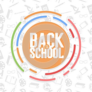 Back to school color background with school subjects