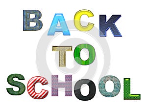 Back to School colorful text photo