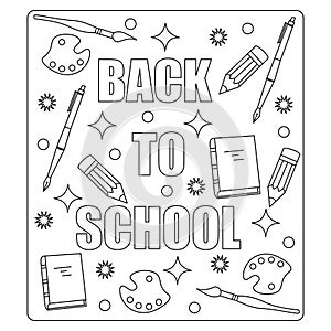 Back to School Coloring Page