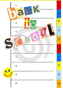 Back to school concept