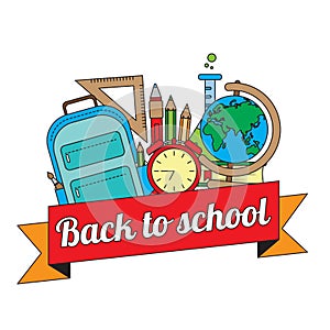 Back to school concept for Web banner