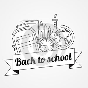 Back to school concept for Web banner