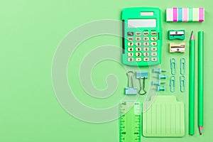 Back To School Conceptual Background, Creative Flat Lay, Pastel Colors